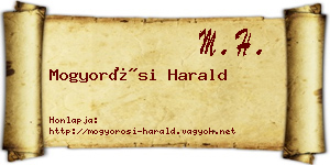 Mogyorósi Harald névjegykártya